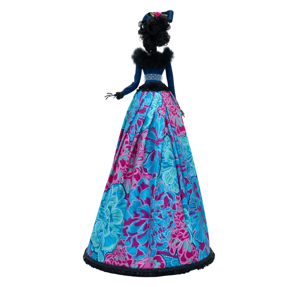Catrina Cempasúchil Azul Fucsia