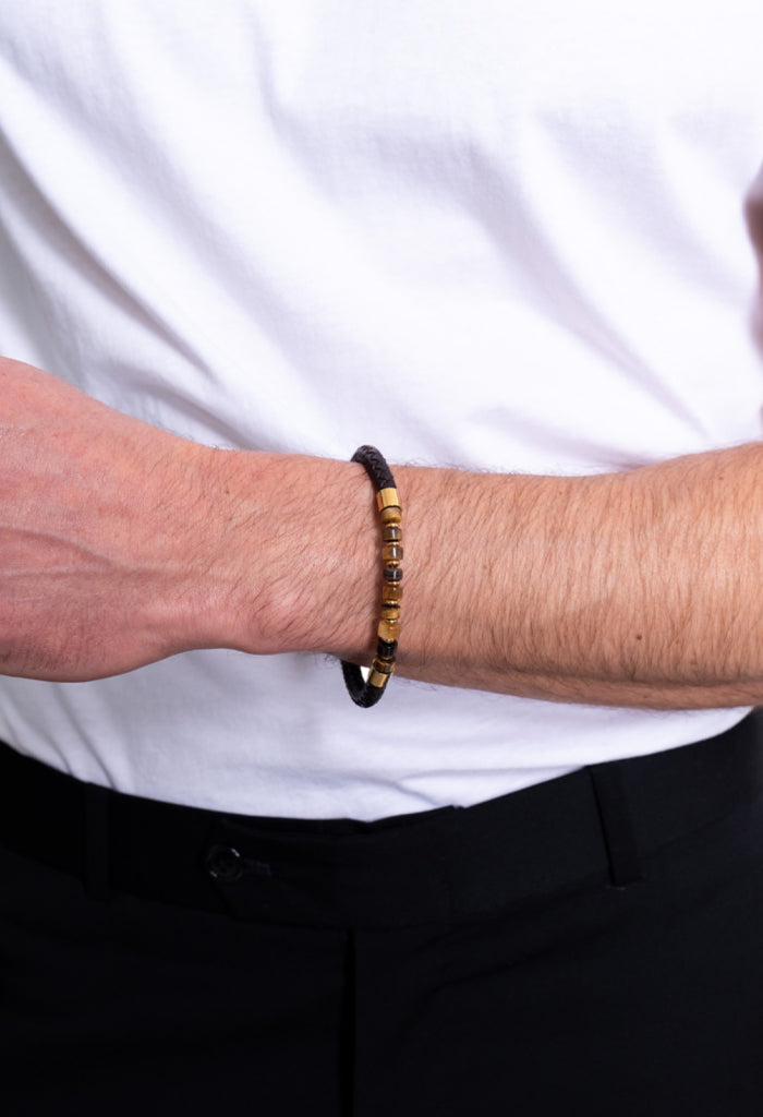 Pulsera Piel Acero Inoxidable Ojo Tigre