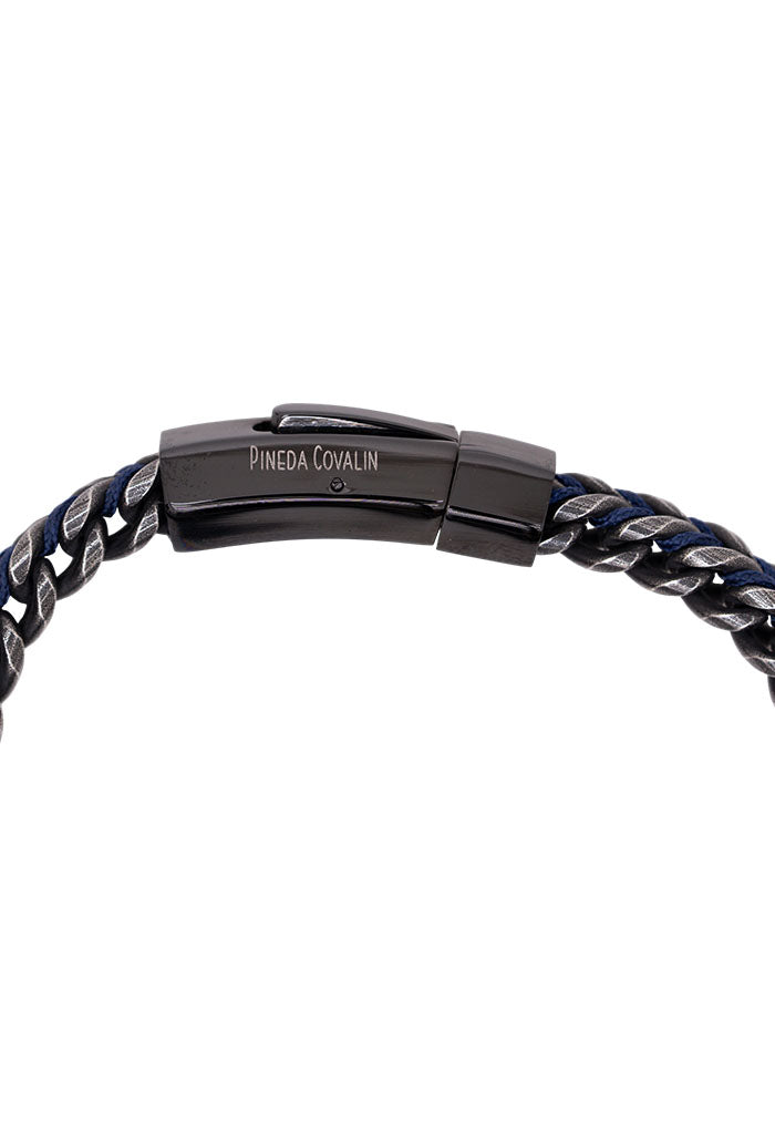 Pulsera Azul Acero Broche Negro