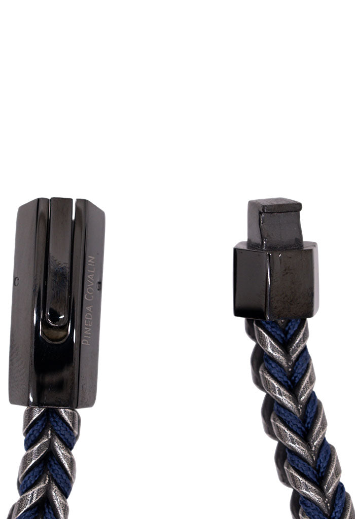 Pulsera Azul Acero Broche Negro