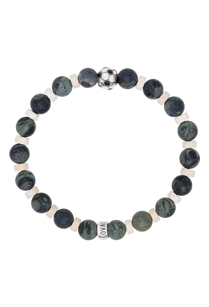 Pulsera Fútbol Plata 925 México Verde