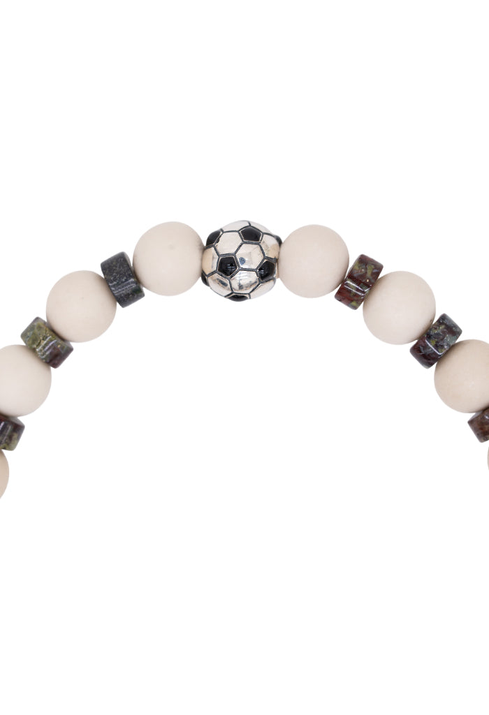 Pulsera Fútbol Plata 925 México Blanco