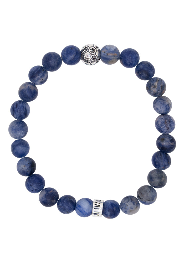 Pulsera Fútbol Plata 925 Latidos Gradas Azul