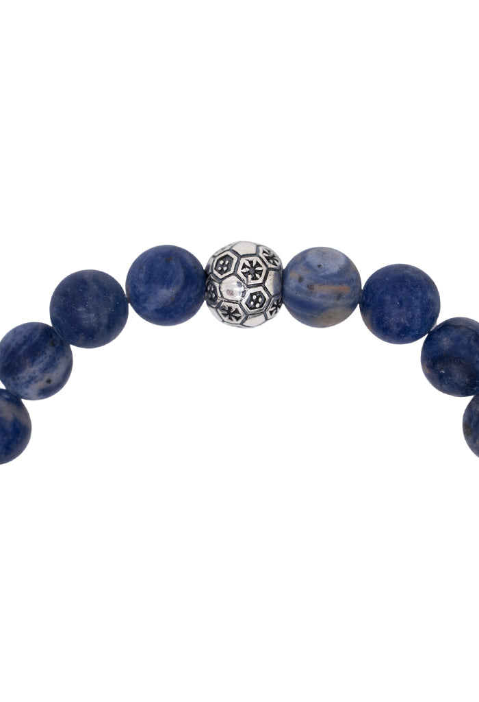 Pulsera Fútbol Plata 925 Latidos Gradas Azul