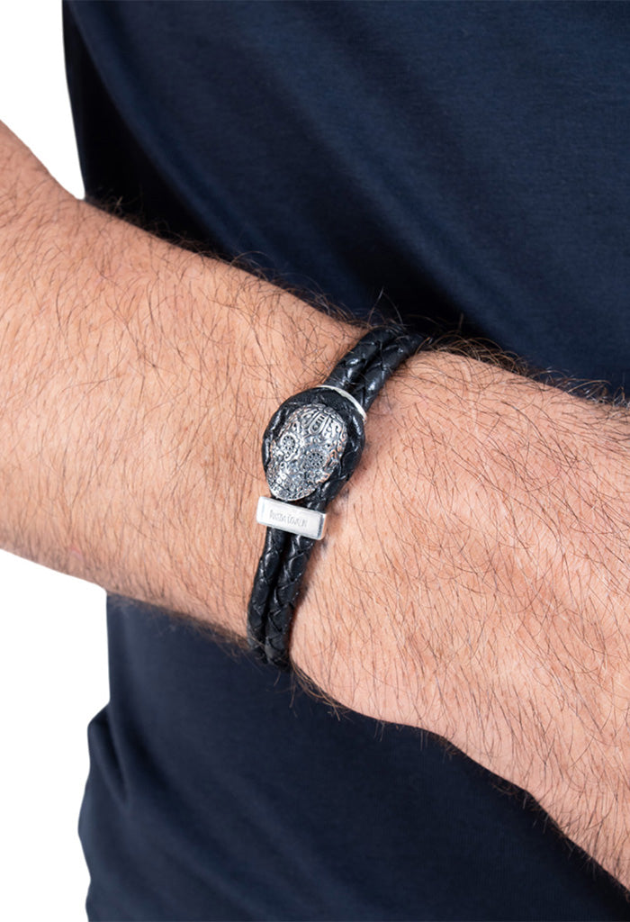 Brazalete Calavera Con Piel Oxibrillo