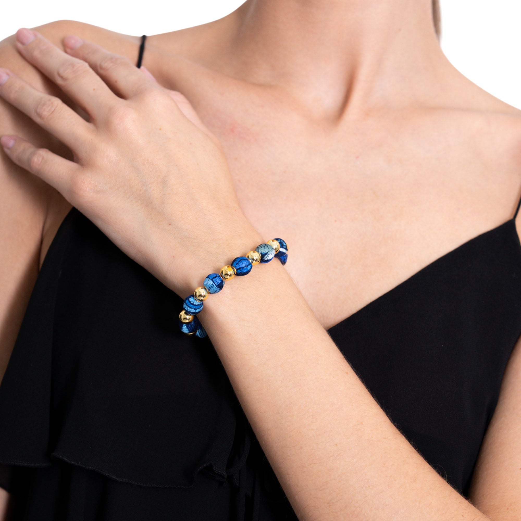 Pulsera Bolitas Seda