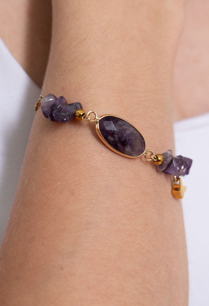 Pulsera Mariposa Centro Amatista