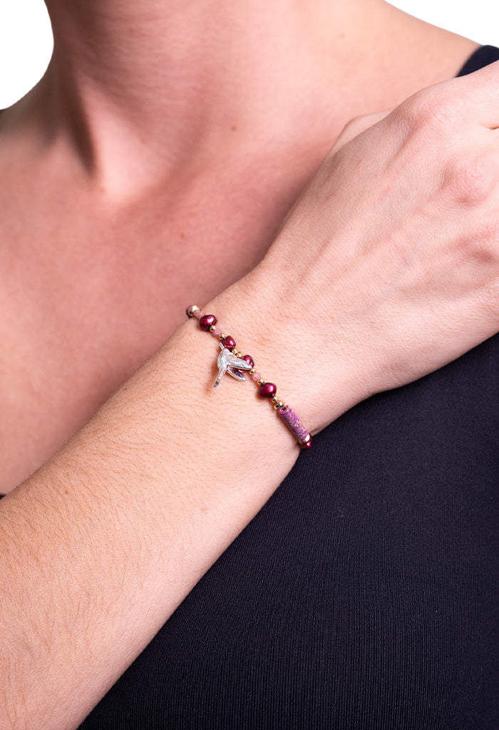 Pulsera Alegría, Piedras Y Perlas
