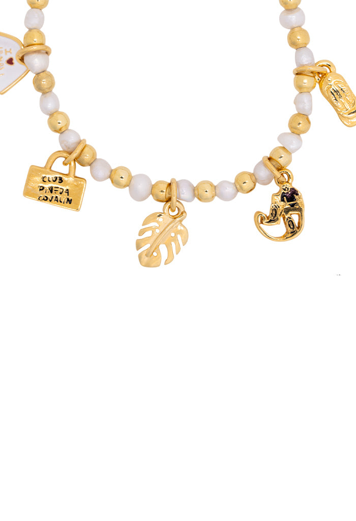 Pulsera Con Perlas Colección Monos Guardianes de la Selva