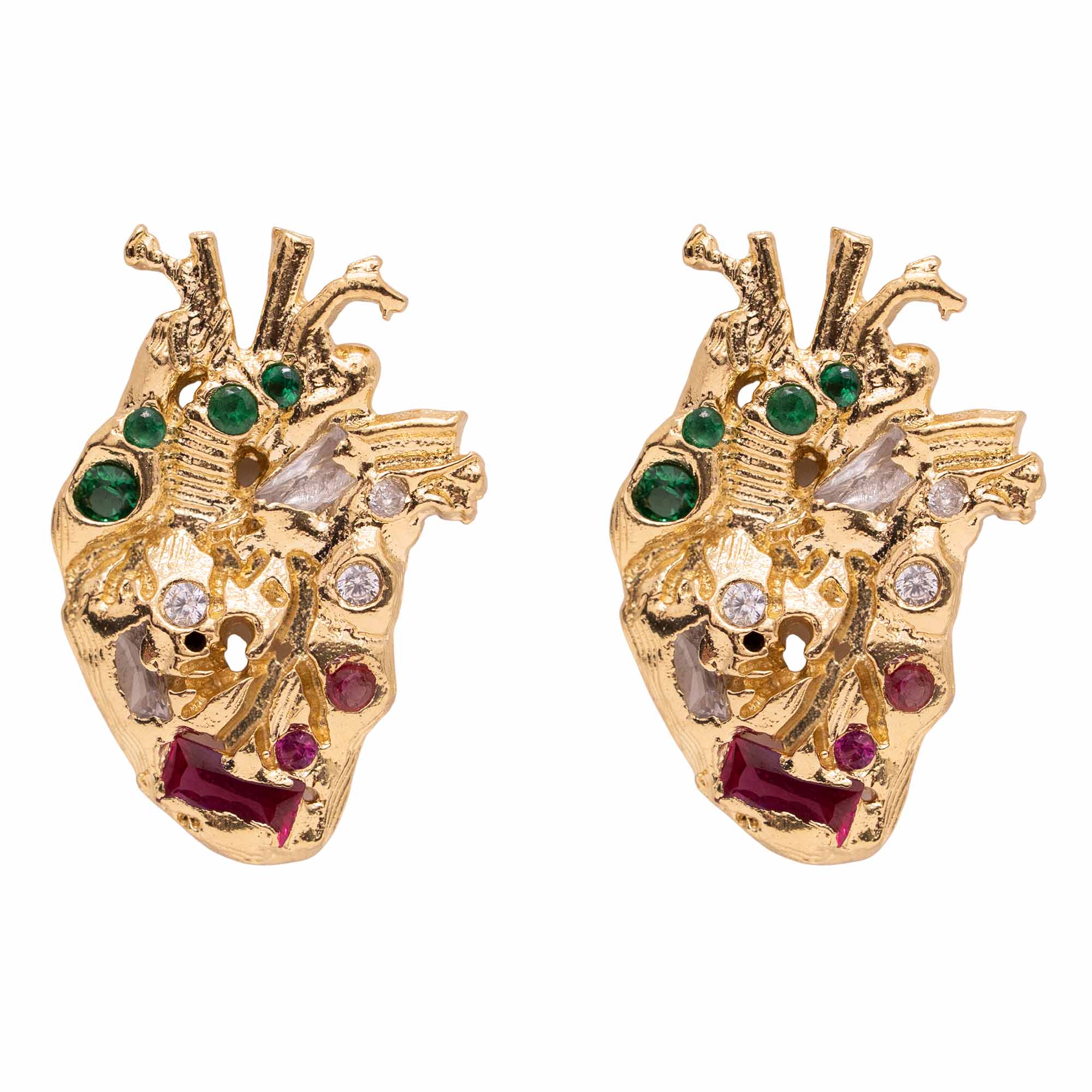 Aretes Corazón con Cristales