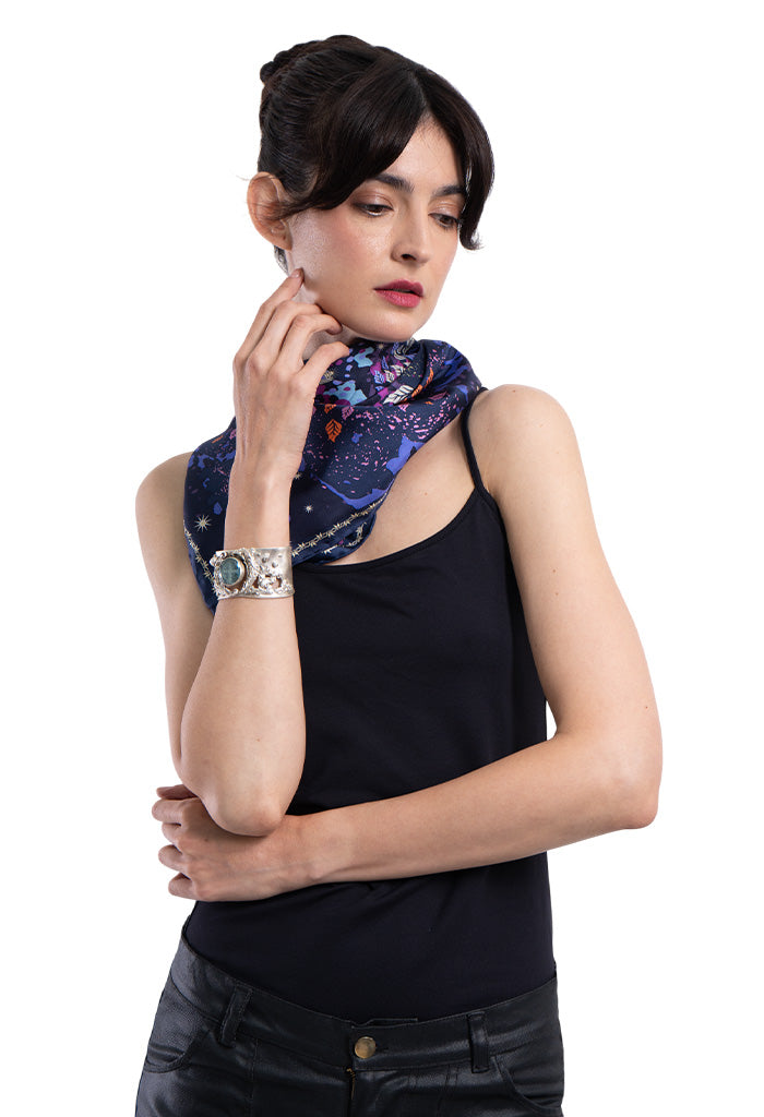 Brazalete Ajustable San Benito Plateado