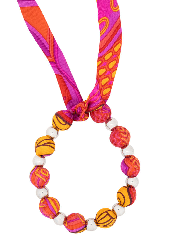 Pulsera Bolitas Seda Diosas Mexicas