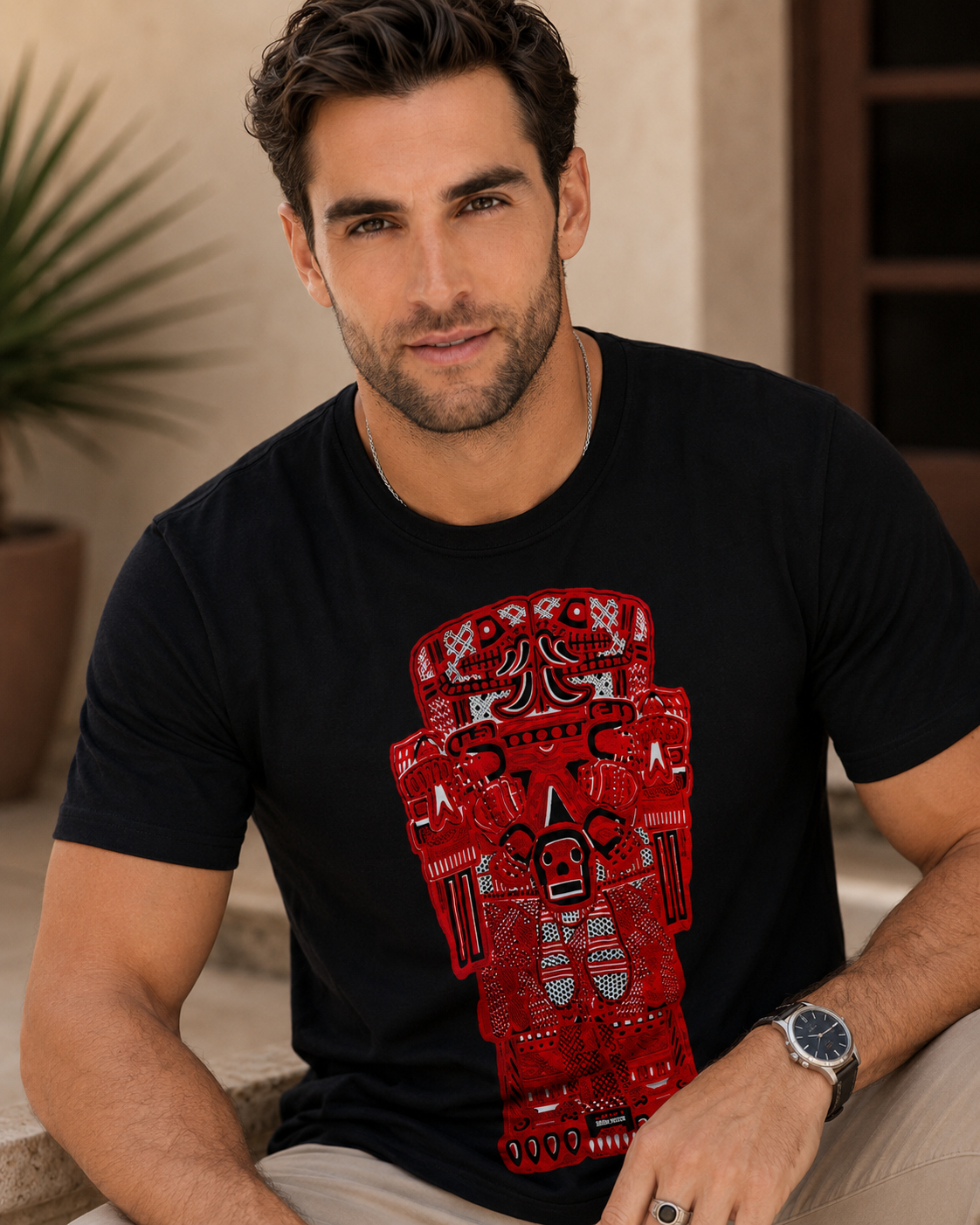 Camiseta Yauali Coatlicue Rojo