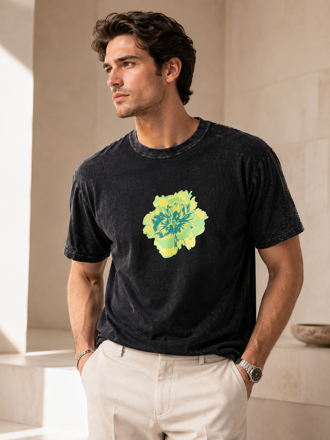 Camiseta Cempasúchil Verde