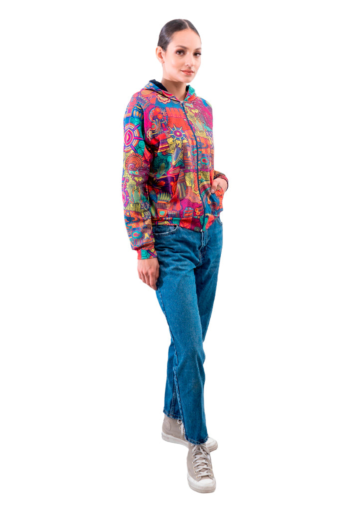 Sudadera Xóchitl Mujer Diosas Mexicas Amarillo