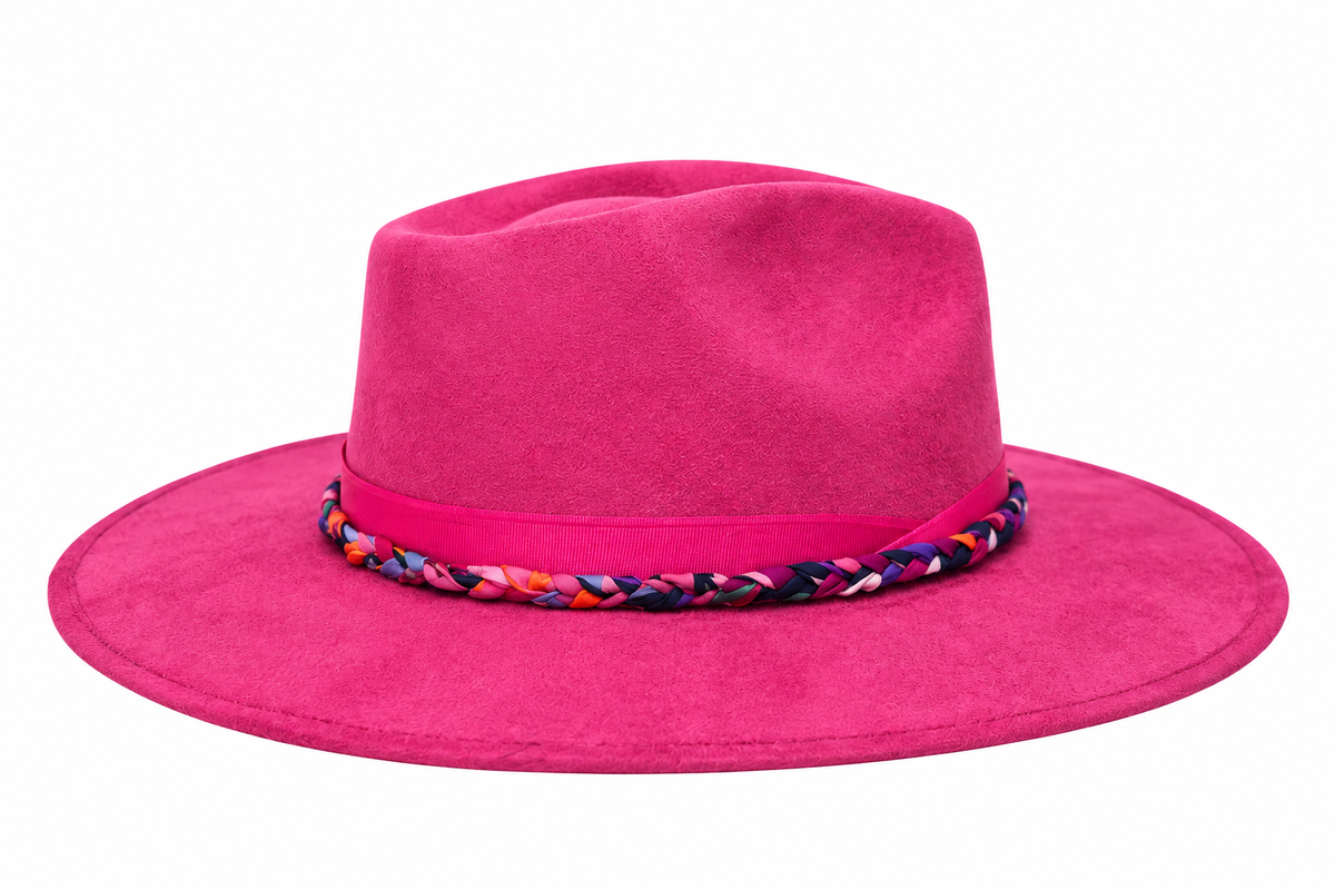 Sombrero Oochel Mariposa Gamuza Fucsia