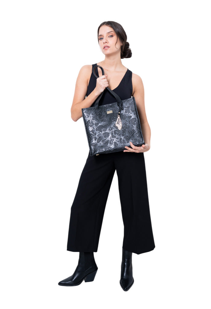 Tote Xunaán Grabado Mariposa Negro