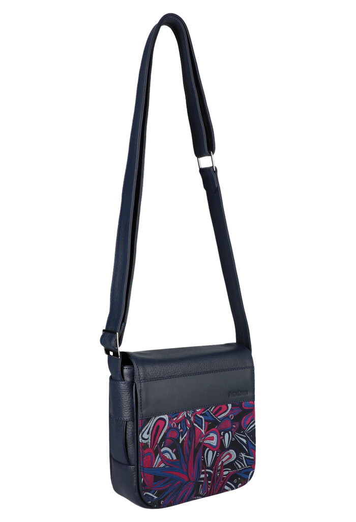 Messenger Bag Kaat Santuario Cactáceas Rosa/Azul