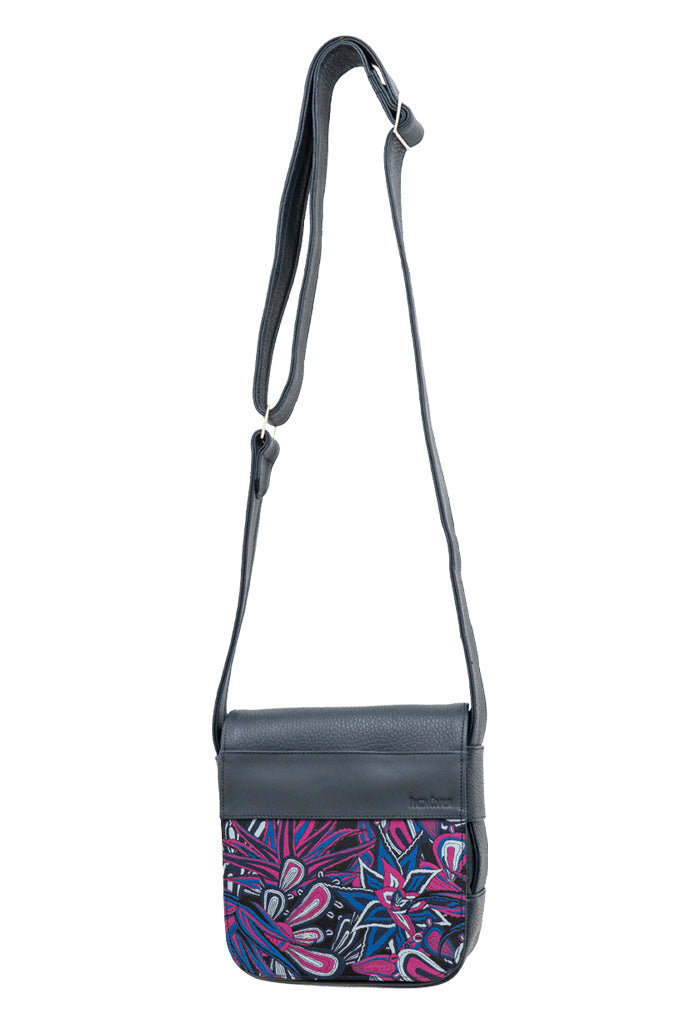 Messenger Bag Kaat Santuario Cactáceas Rosa/Azul