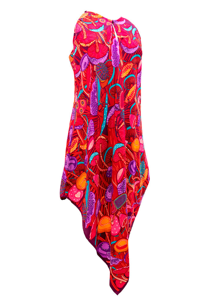 Vestido Largo Hongos Sagrados Rojo
