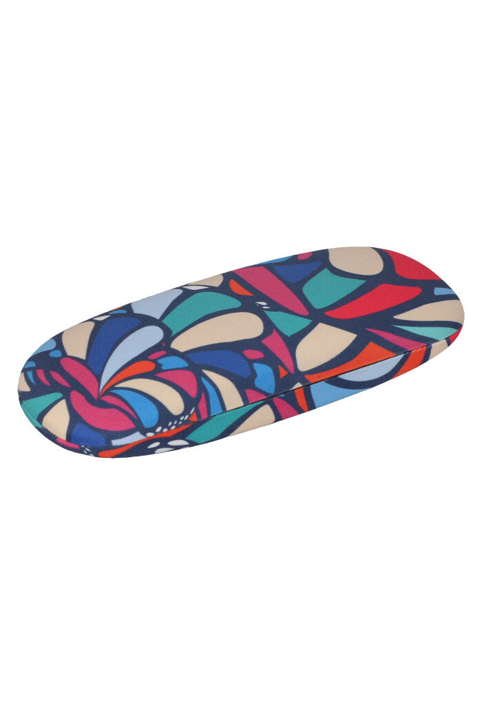 Estuche Lentes Mariposa Abstracta Marino