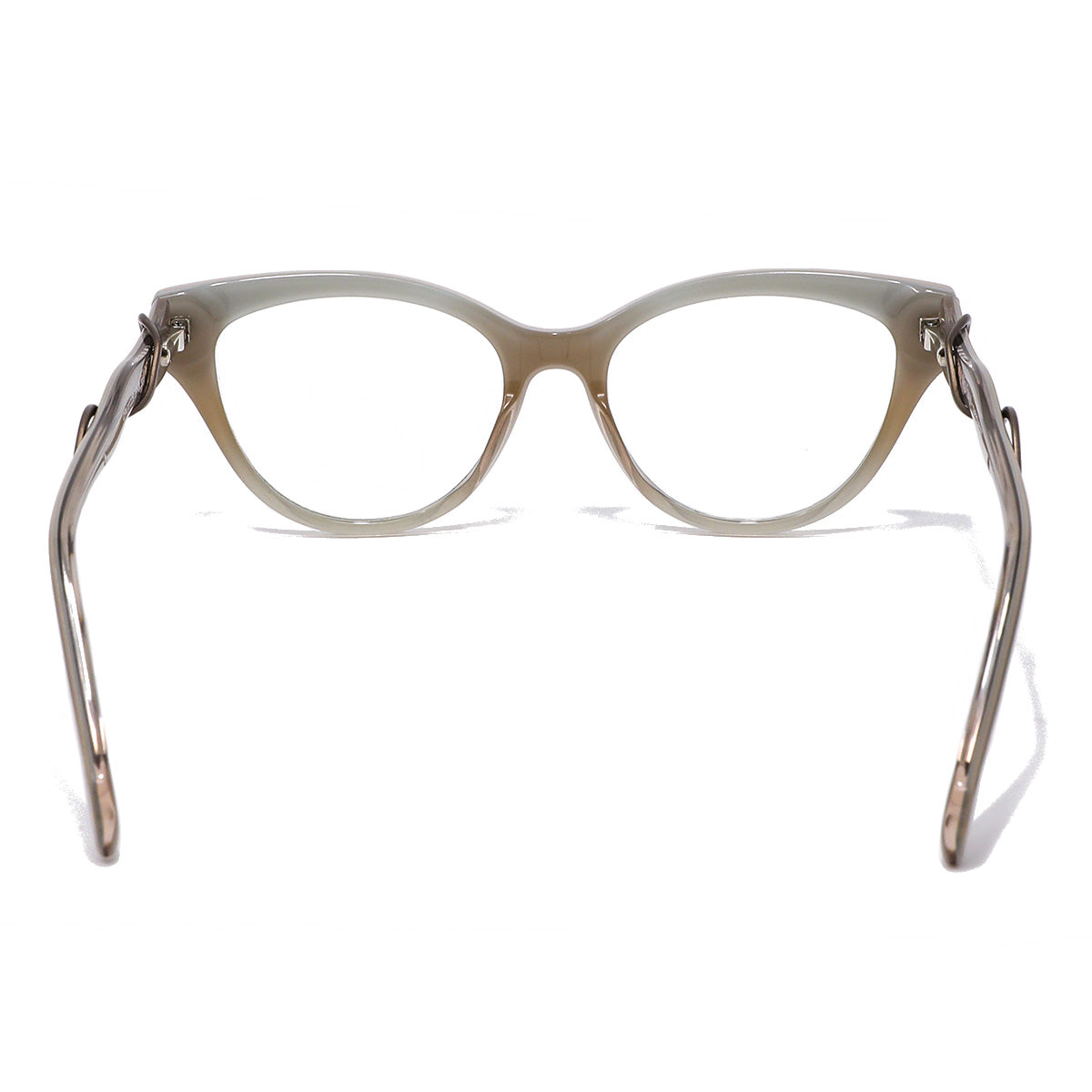 Lentes Clip On Pantos Gris Mariposa Dorada