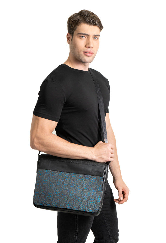 Porta Laptop Cheeh Tzompantli Azul