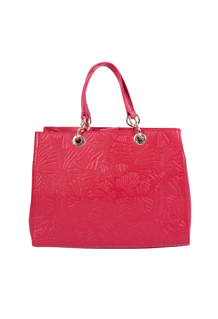 Bolsa Kaxan Piel Grabado Mariposa