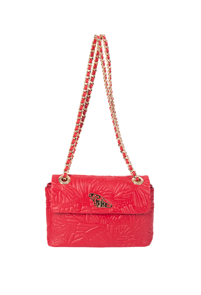 Bolsa Tusbel Piel Mini Grabado Mariposa