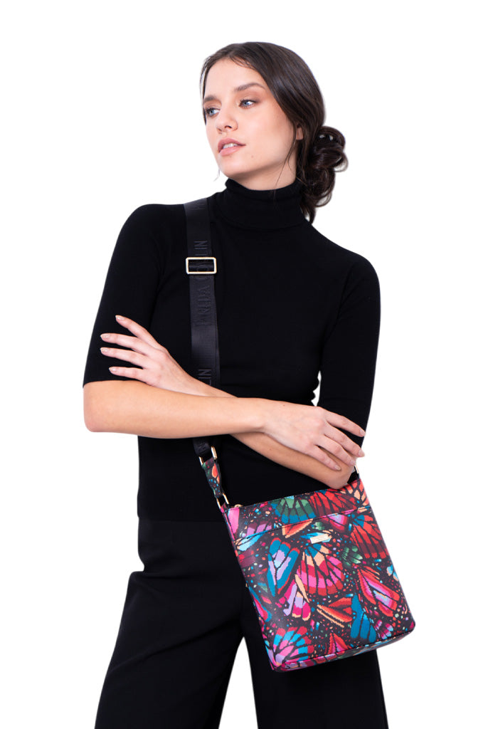 Messenger Bag Xíimbal Mariposa Bordada Original