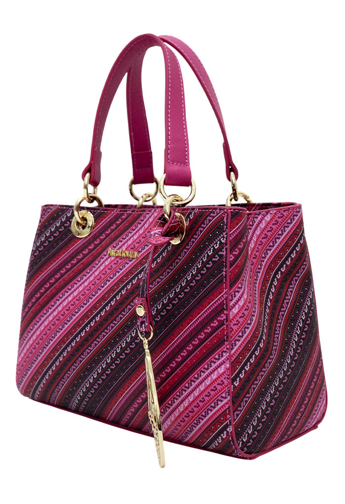 Mini Satchel Kaxan Saffiano Grecas Prehispánicas