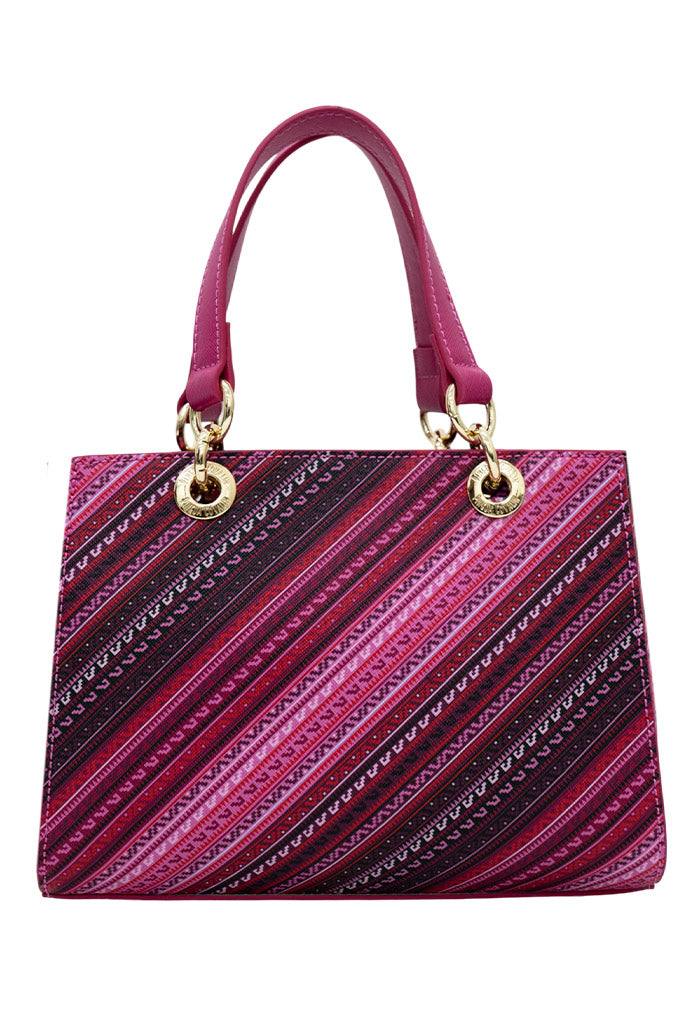 Mini Satchel Kaxan Saffiano Grecas Prehispánicas
