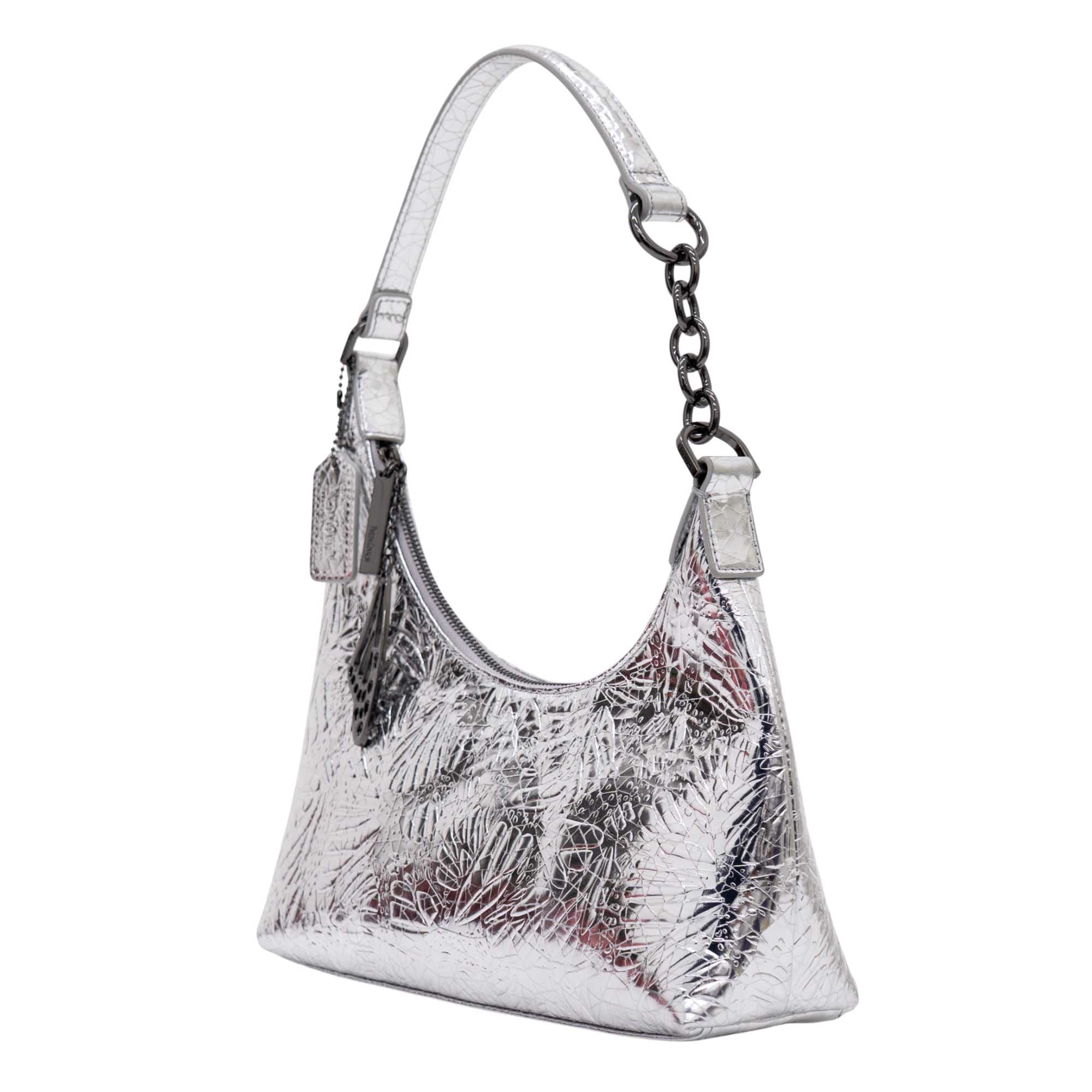 Bolsa Hobo Sáasil Piel Grabado Mariposa
