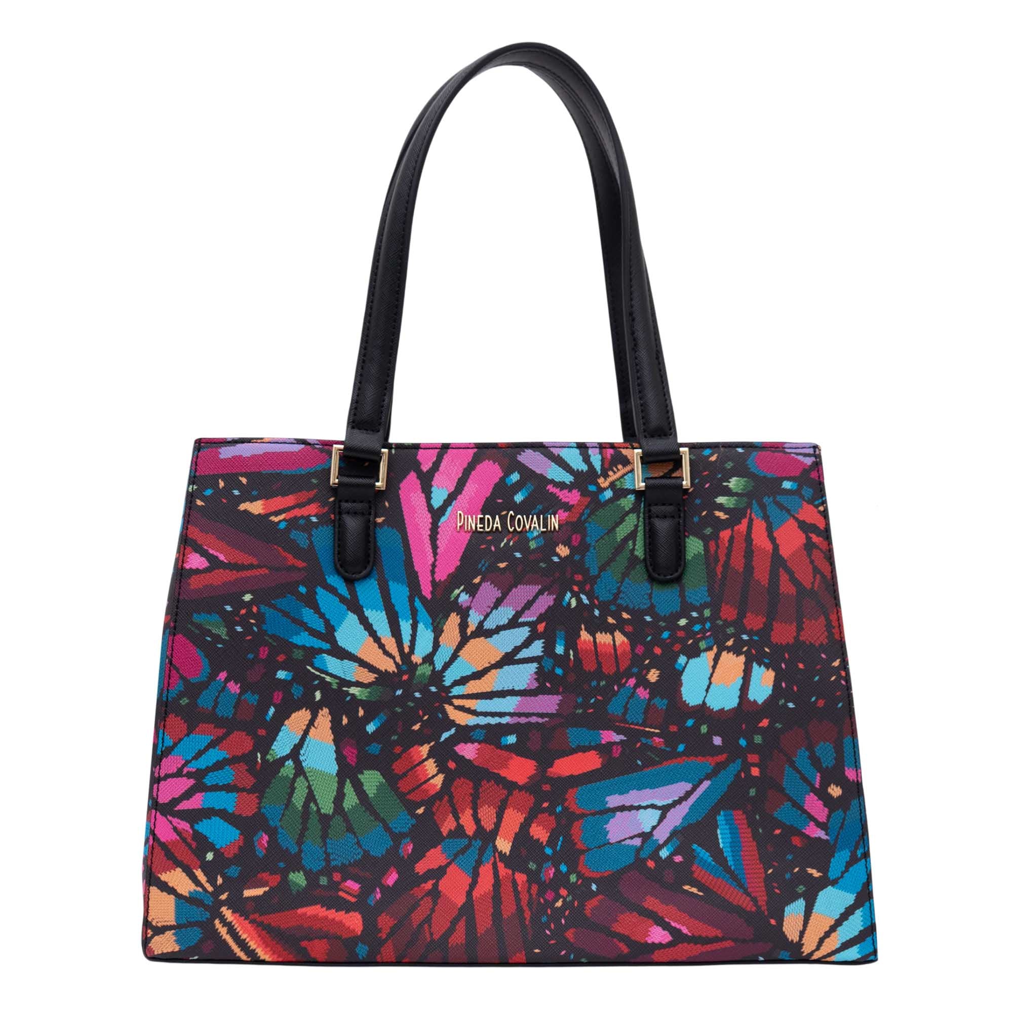 Bolsa Satchel Kan Ek’ Saffiano Mariposa Bordada