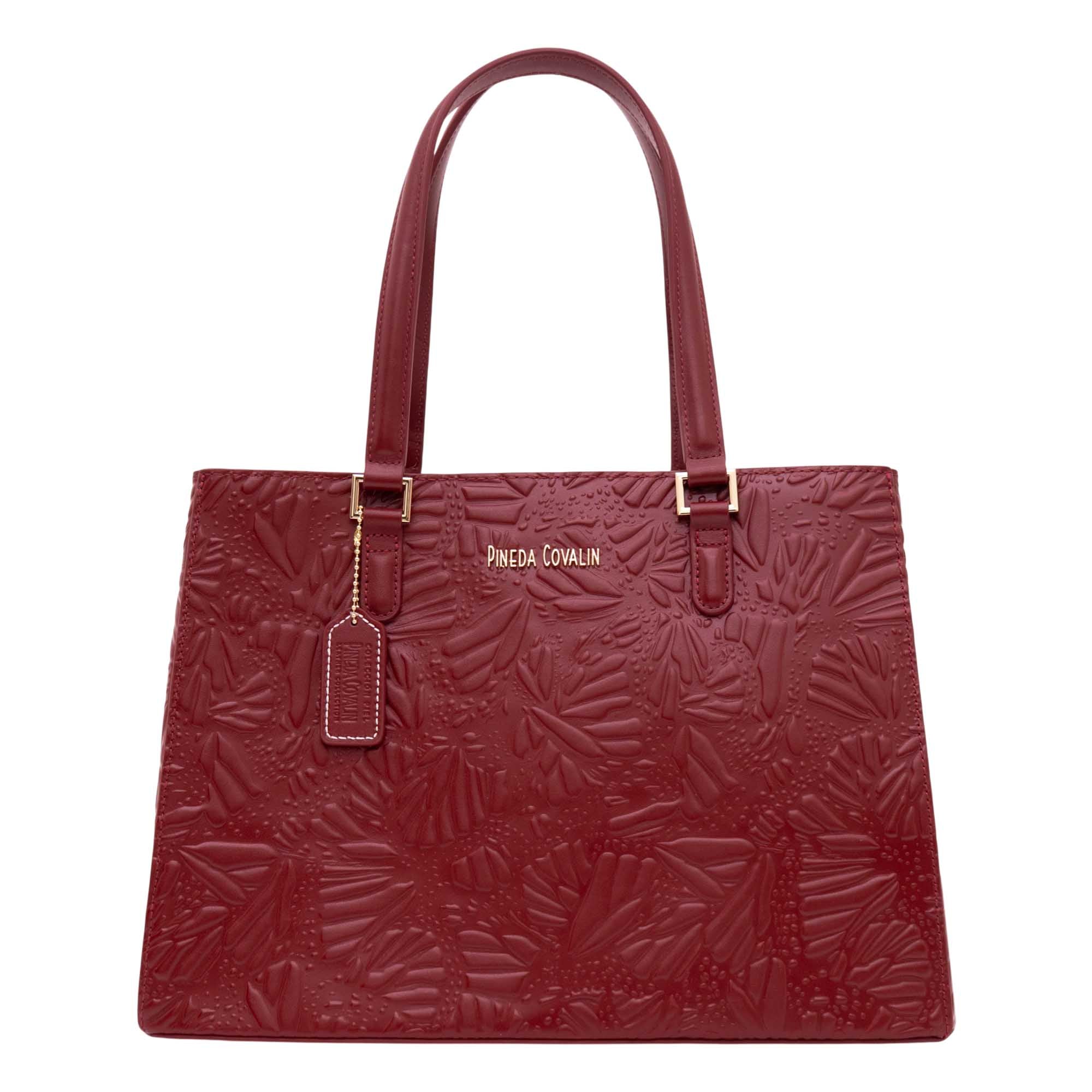 Bolsa Satchel Kan Ek’ Piel Grabado Mariposa