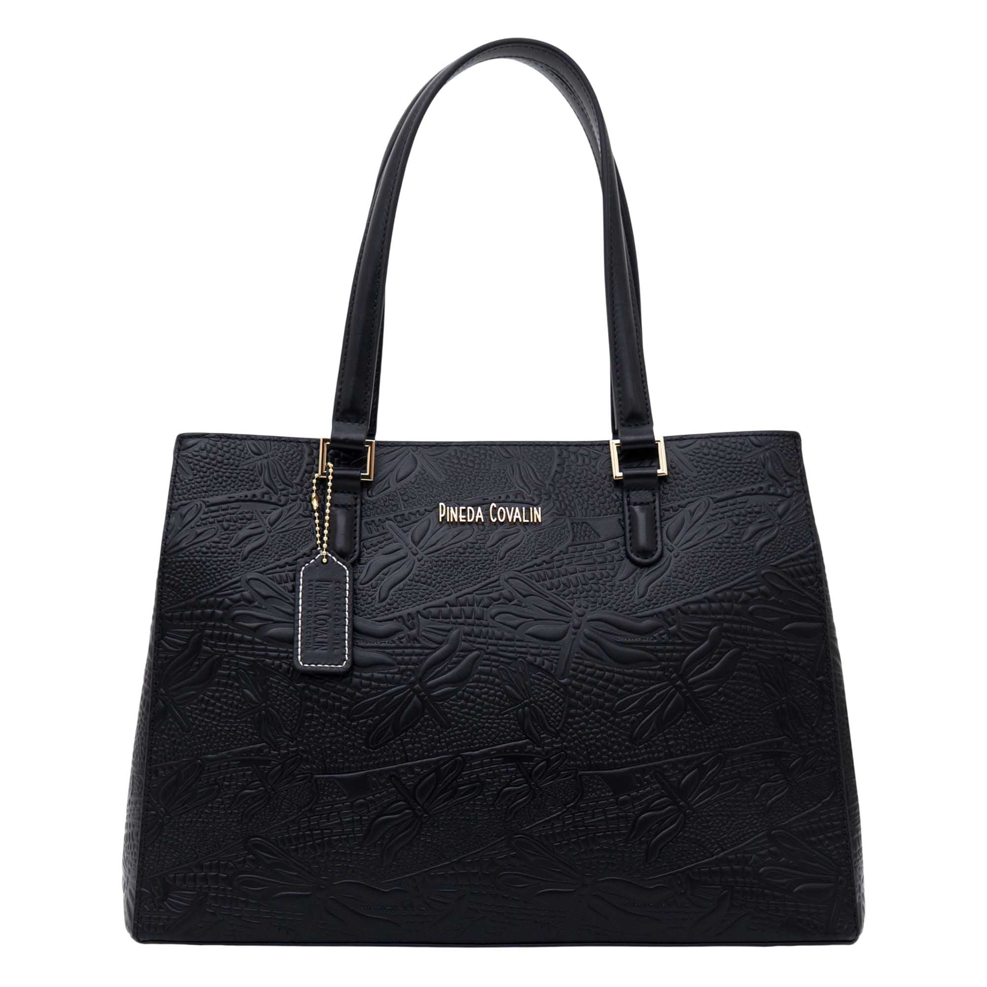 Bolsa Satchel Kan Ek’ Piel Grabado Libelula