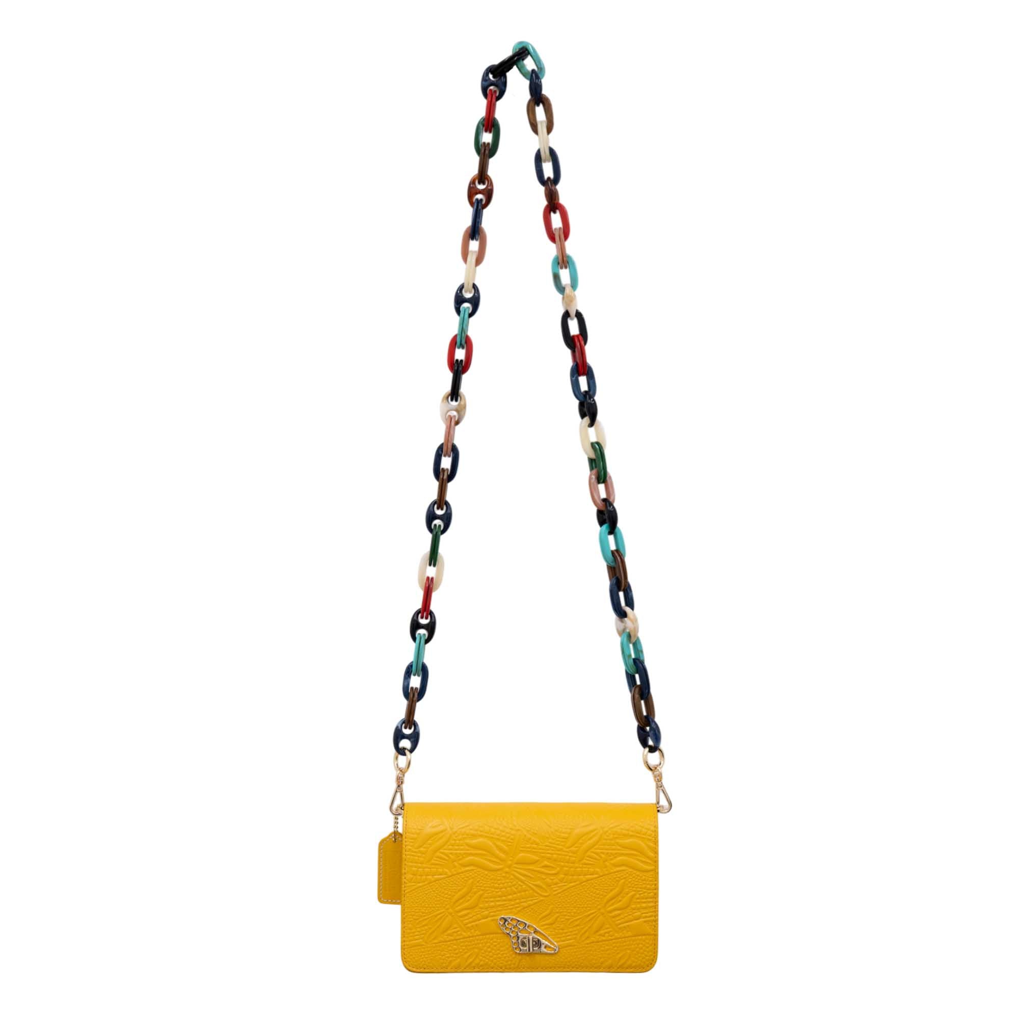 Bolsa Crossbody Kan Piel Grabado Libelula