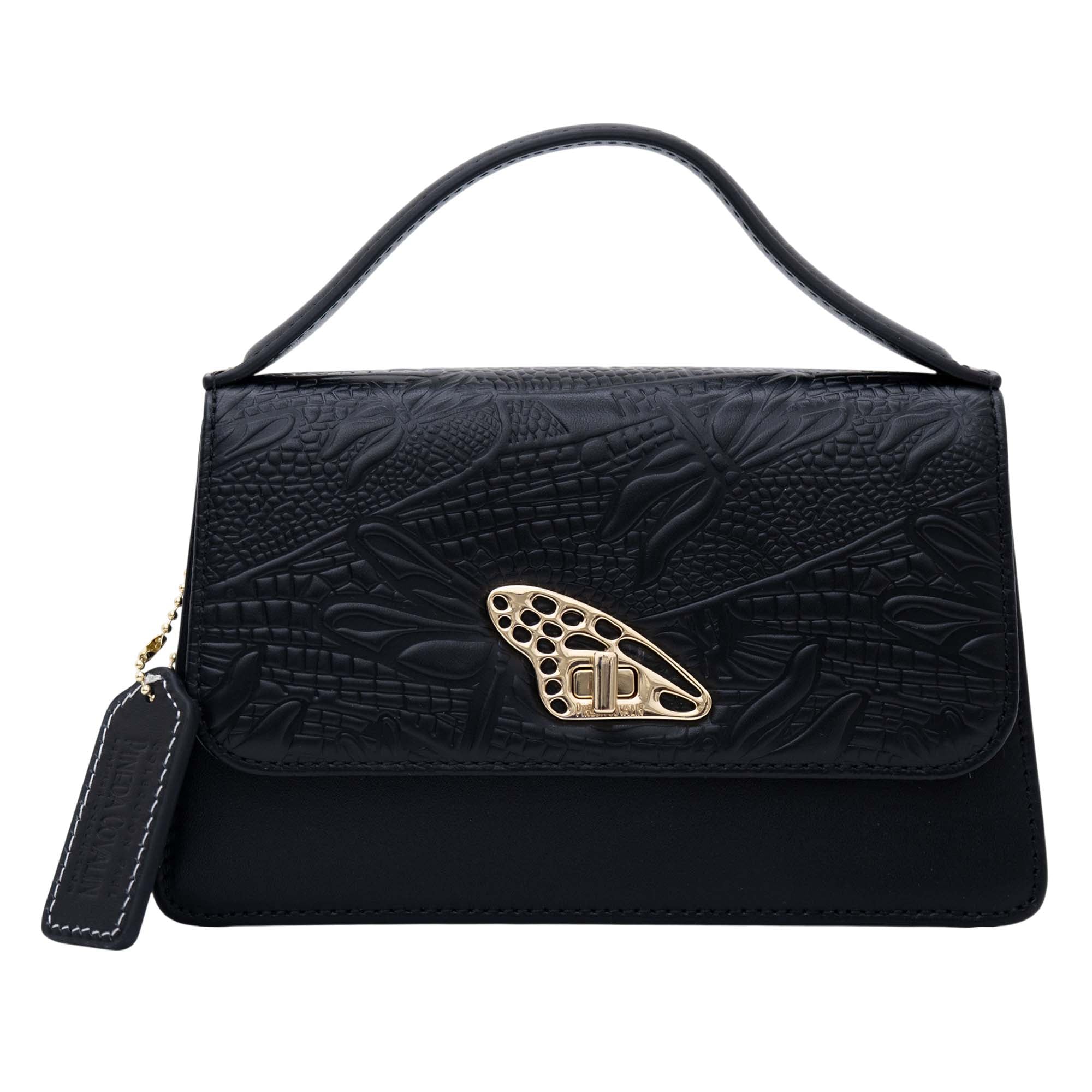 Mini Crossbody Sihul Piel Grabado Libelula