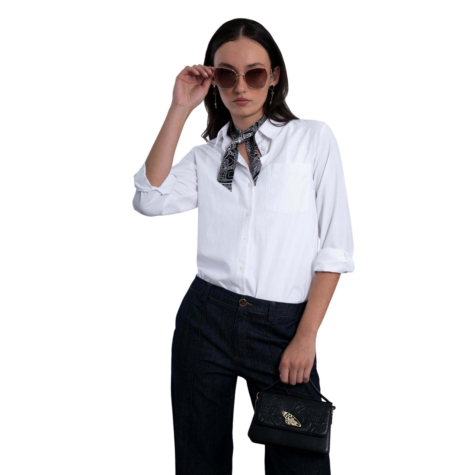 Mini Crossbody Sihul Piel Grabado Libelula