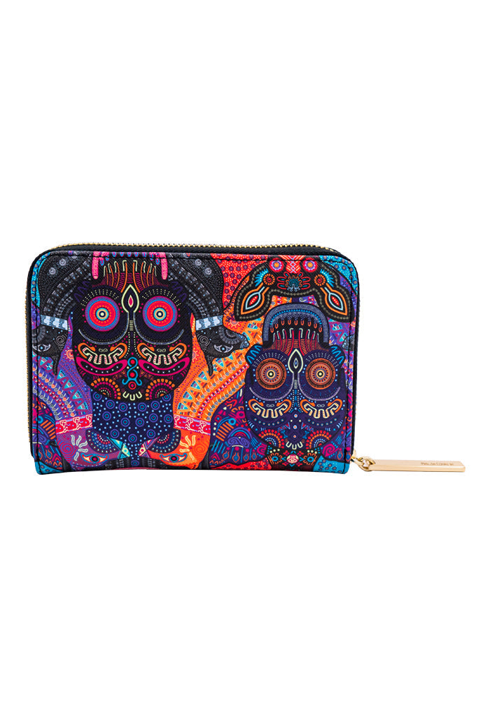 Cartera Mediana Saffiano Día de Muertos Mictlán