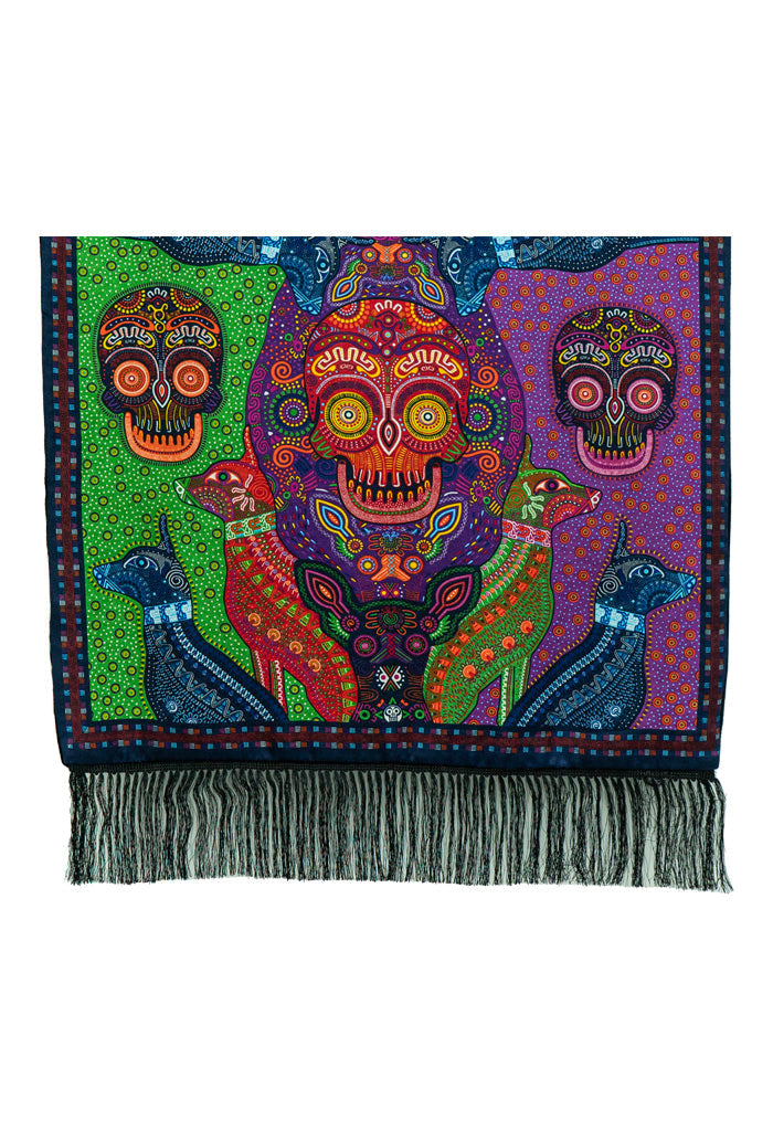 Chalina Con Terciopelo Día de Muertos Mictlán