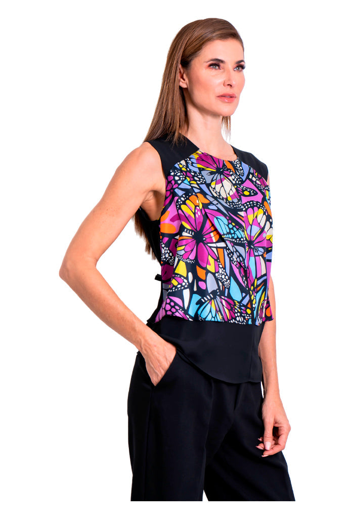 Blusa Pétalos Vuelo de Mariposa Amarillo