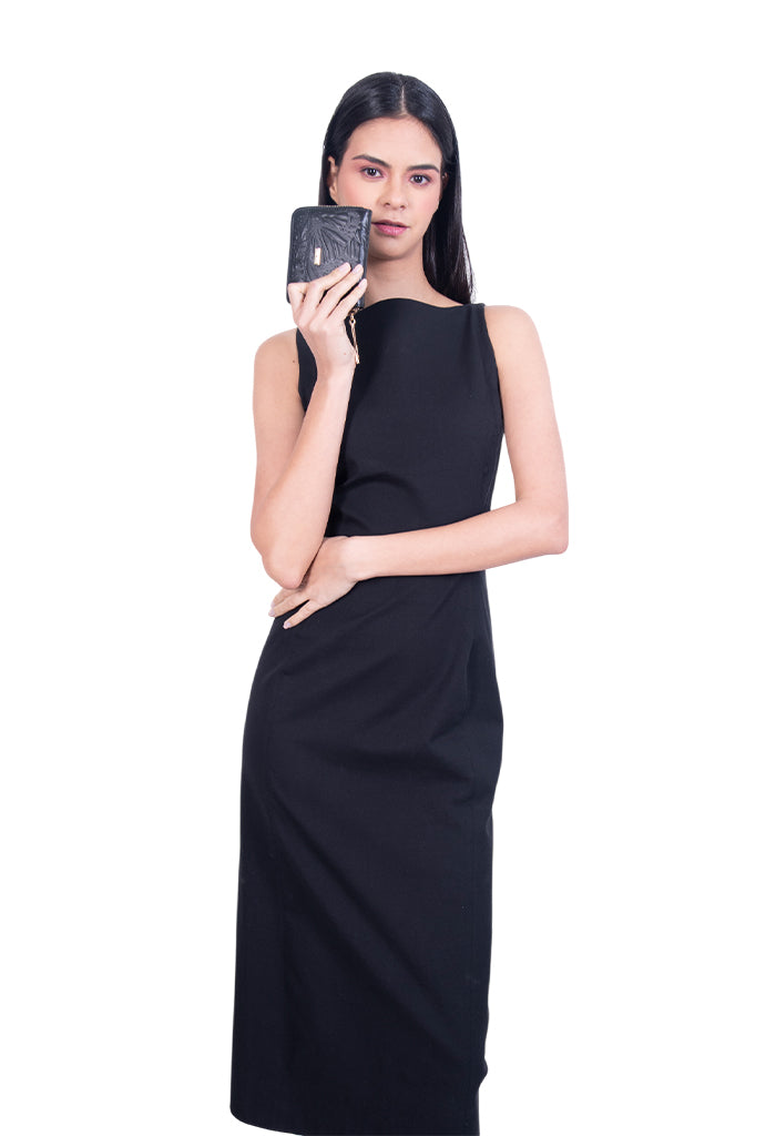 Cartera Chica Piel Grabado Mariposa