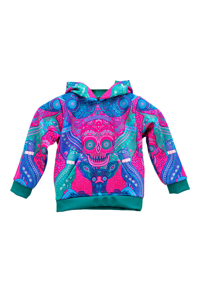 Sudadera Xolo Niña Día de Muertos Mictlán Rosa