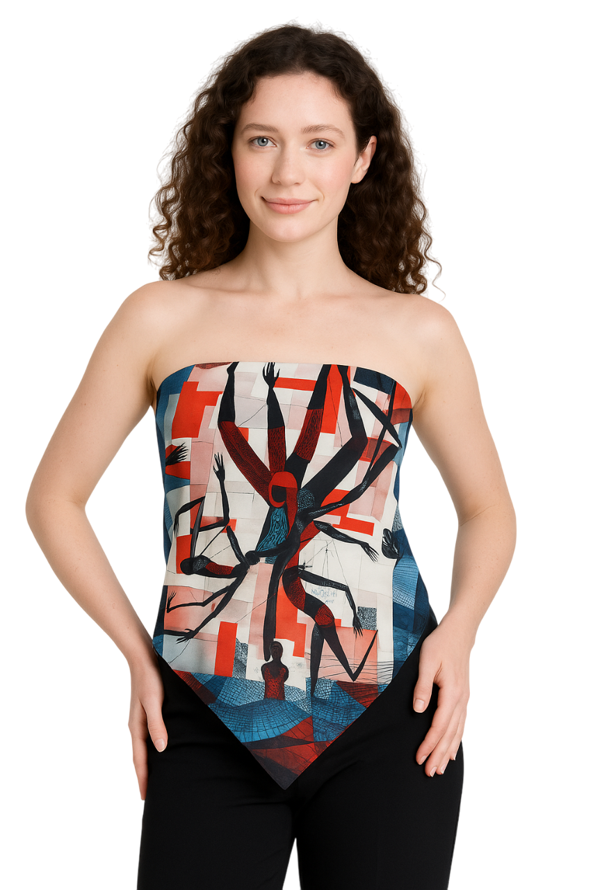 Mascada Cosmogonía Onírica Azul 90 cm