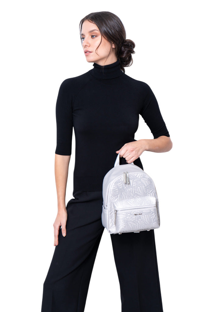 Mini Backpack Nuuk Mariposa Grabado Mariposa Plata