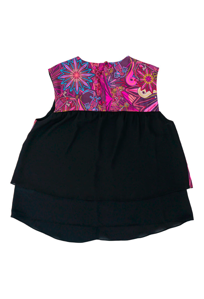 Blusa Pétalos Ajolotes Morado