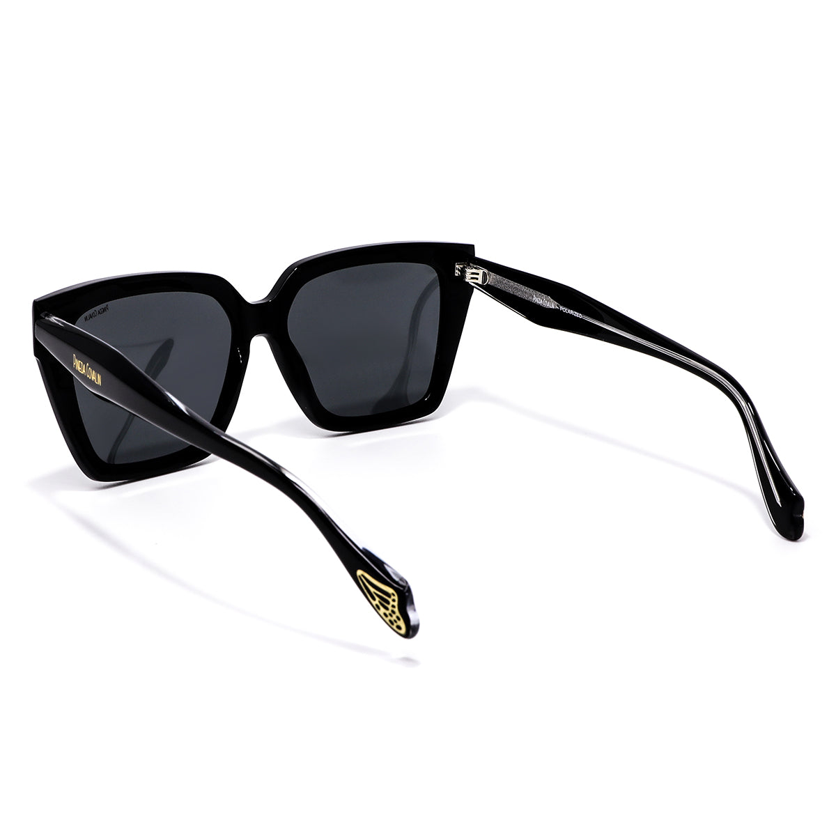 Lentes de Sol Cuadrados Negro Mariposa Monarca