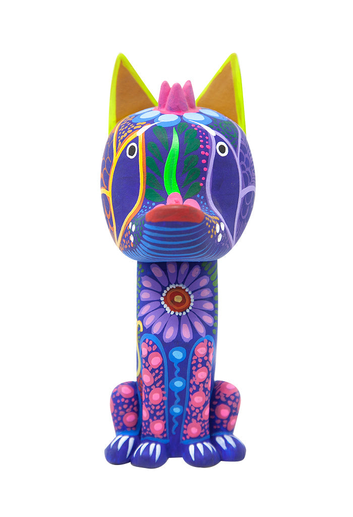 Figura Xico Barro Pintado Azul con Rosa