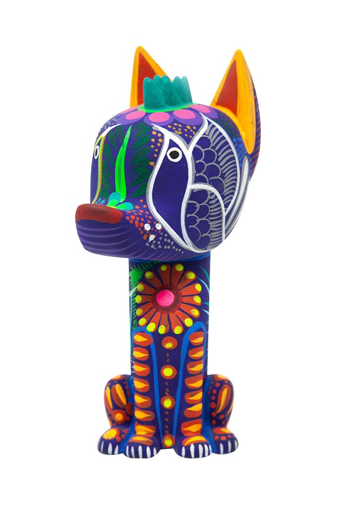 Figura Xico Barro Pintado Azul con Naranja